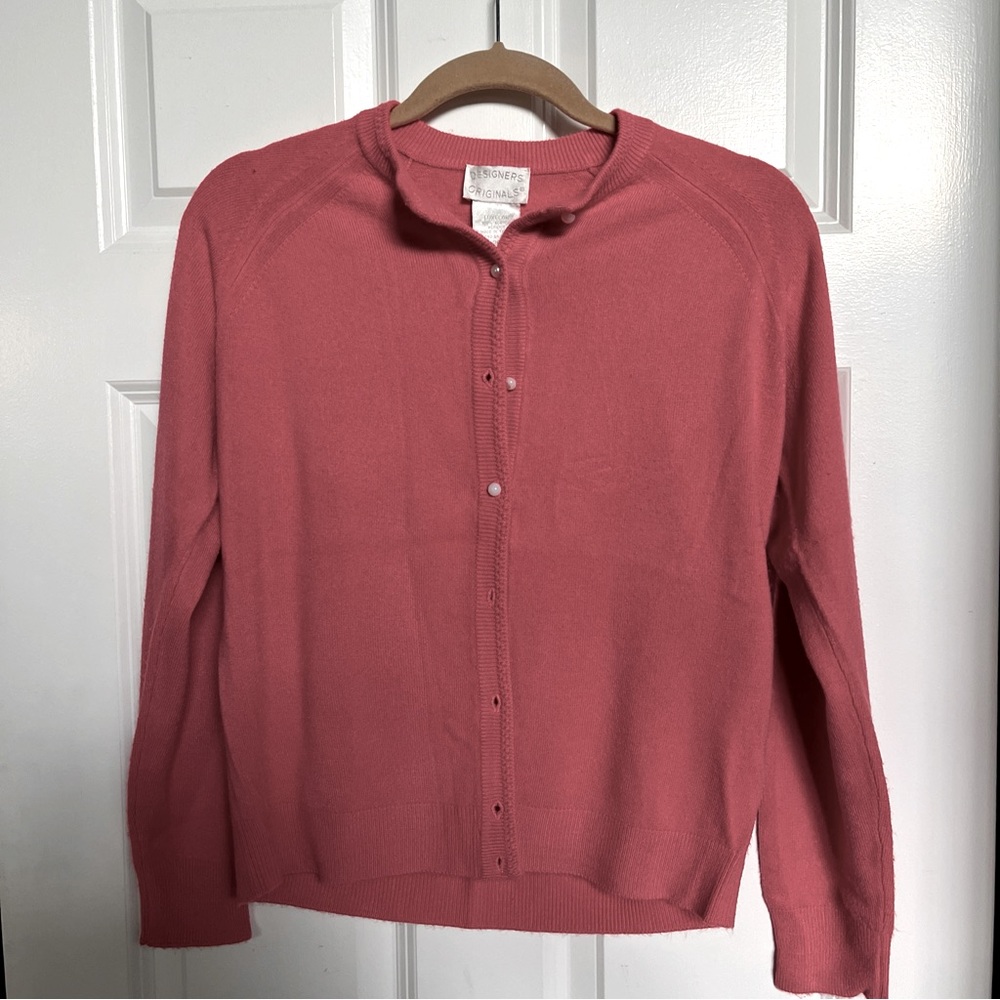 VTG Cardigan Coral pink size 36 Small